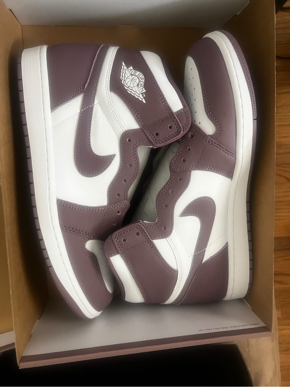 Jordan Men’s High-Top Sneakers - White & Mauve